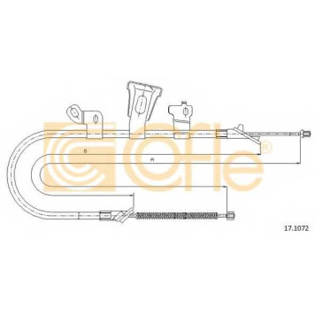 Трос стояночной тормозной системы COFLE 92.17.1072 / 17.1072