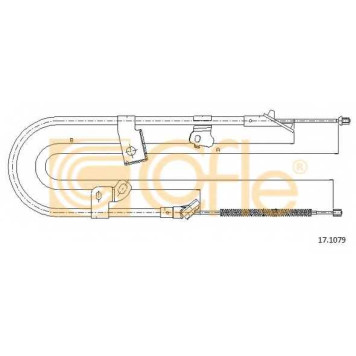 Трос стояночной тормозной системы COFLE 92.17.1079 / 17.1079