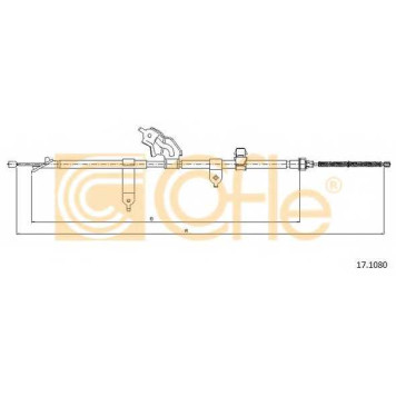 Трос стояночной тормозной системы COFLE 92.17.1080 / 17.1080