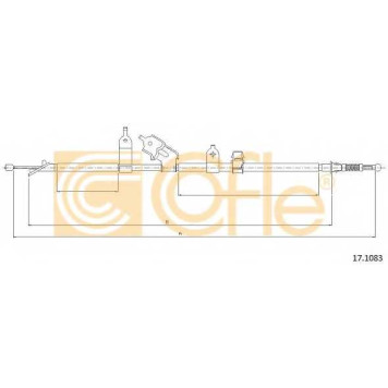 Трос стояночной тормозной системы COFLE 92.17.1083 / 17.1083