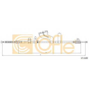 Трос стояночной тормозной системы COFLE 92.17.1100 / 17.1100