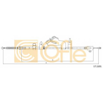 Трос стояночной тормозной системы COFLE 92.17.1101 / 17.1101