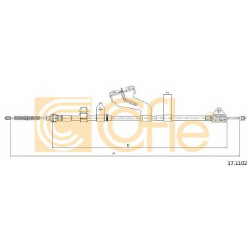 Трос стояночной тормозной системы COFLE 92.17.1102 / 17.1102