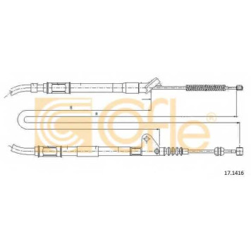 Трос стояночной тормозной системы COFLE 92.17.1416 / 17.1416