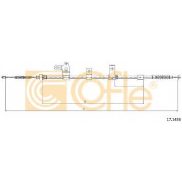Трос стояночной тормозной системы COFLE 92.17.1436 / 17.1436