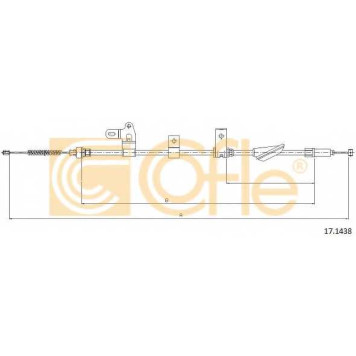 Трос стояночной тормозной системы COFLE 92.17.1438 / 17.1438