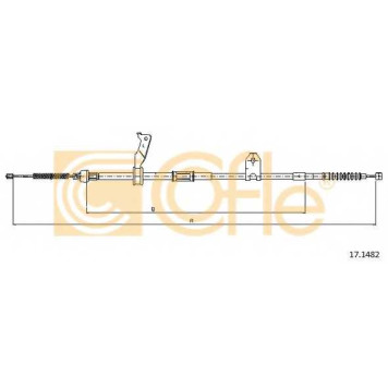 Трос стояночной тормозной системы COFLE 92.17.1482 / 17.1482