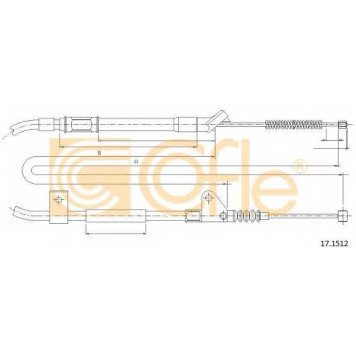 Трос стояночной тормозной системы COFLE 92.17.1512 / 17.1512