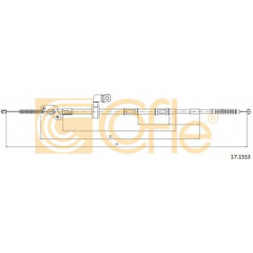 Трос стояночной тормозной системы COFLE 92.17.1553 / 17.1553