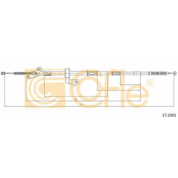 Трос стояночной тормозной системы COFLE 92.17.1561 / 17.1561