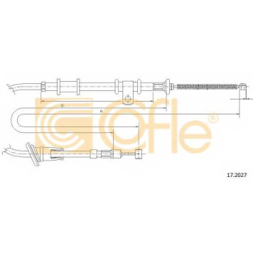 Трос стояночной тормозной системы COFLE 92.17.2027 / 17.2027