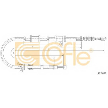 Трос стояночной тормозной системы COFLE 92.17.2028 / 17.2028
