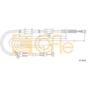 Трос стояночной тормозной системы COFLE 92.17.2211 / 17.2211