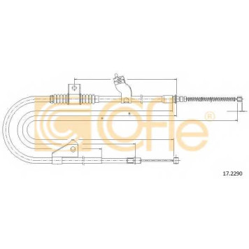 Трос стояночной тормозной системы COFLE 92.17.2290 / 17.2290