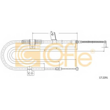 Трос стояночной тормозной системы COFLE 92.17.2291 / 17.2291