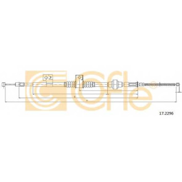 Трос стояночной тормозной системы COFLE 92.17.2296 / 17.2296