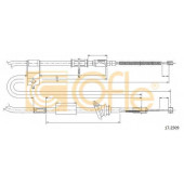Трос стояночной тормозной системы COFLE 92.17.2509 / 17.2509