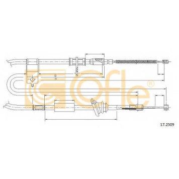 Трос стояночной тормозной системы COFLE 92.17.2509 / 17.2509