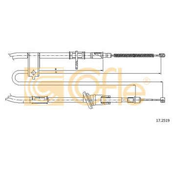 Трос стояночной тормозной системы COFLE 92.17.2519 / 17.2519