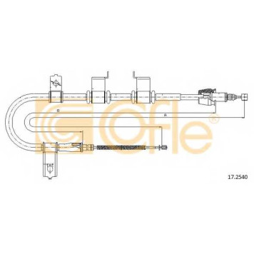 Трос стояночной тормозной системы COFLE 92.17.2540 / 17.2540