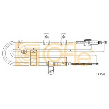 Трос стояночной тормозной системы COFLE 92.17.2565 / 17.2565