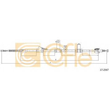 Трос стояночной тормозной системы COFLE 92.17.2567 / 17.2567