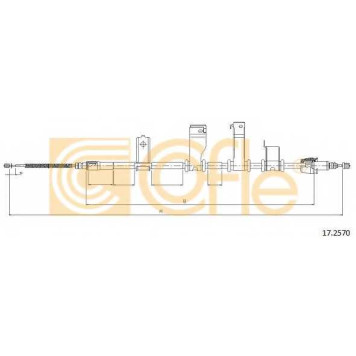 Трос стояночной тормозной системы COFLE 92.17.2570 / 17.2570
