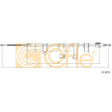 Трос стояночной тормозной системы COFLE 92.17.2571 / 17.2571