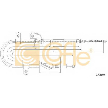 Трос стояночной тормозной системы COFLE 92.17.2600 / 17.2600