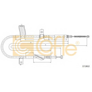 Трос стояночной тормозной системы COFLE 92.17.2612 / 17.2612