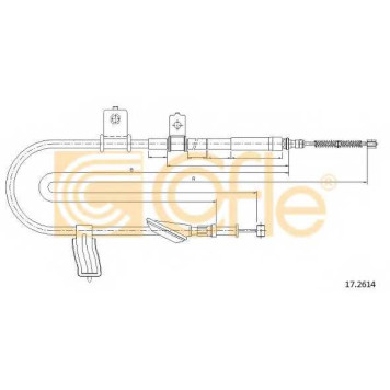 Трос стояночной тормозной системы COFLE 92.17.2614 / 17.2614