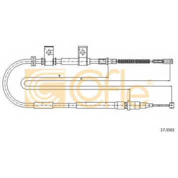 Трос стояночной тормозной системы COFLE 92.17.3502 / 17.3502