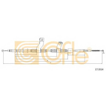 Трос стояночной тормозной системы COFLE 92.17.3514 / 17.3514