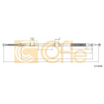 Трос стояночной тормозной системы COFLE 92.17.3530 / 17.3530