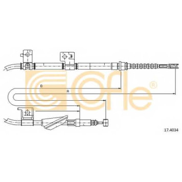 Трос стояночной тормозной системы COFLE 92.17.4034 / 17.4034