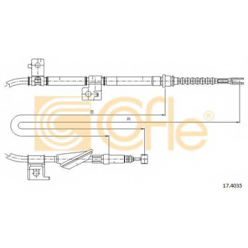 Трос стояночной тормозной системы COFLE 92.17.4035 / 17.4035