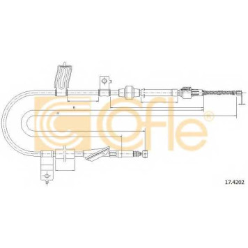 Трос стояночной тормозной системы COFLE 92.17.4202 / 17.4202