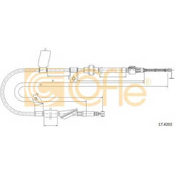 Трос стояночной тормозной системы COFLE 92.17.4203 / 17.4203