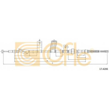 Трос стояночной тормозной системы COFLE 92.17.4206 / 17.4206