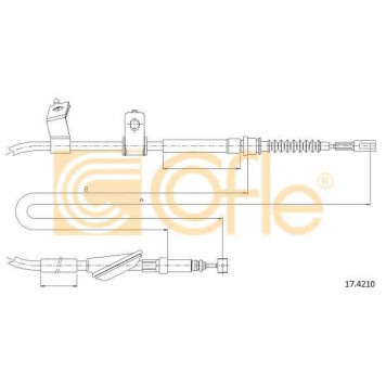 Трос стояночной тормозной системы COFLE 92.17.4210 / 17.4210