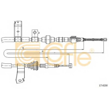 Трос стояночной тормозной системы COFLE 92.17.4230 / 17.4230