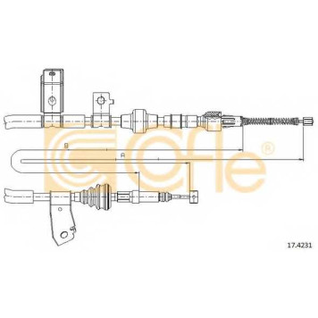 Трос стояночной тормозной системы COFLE 92.17.4231 / 17.4231
