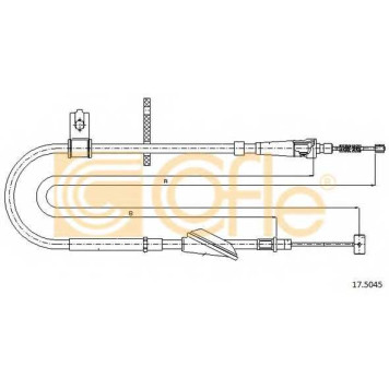 Трос стояночной тормозной системы COFLE 92.17.5045 / 17.5045