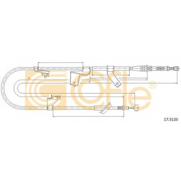 Трос стояночной тормозной системы COFLE 92.17.5135 / 17.5135