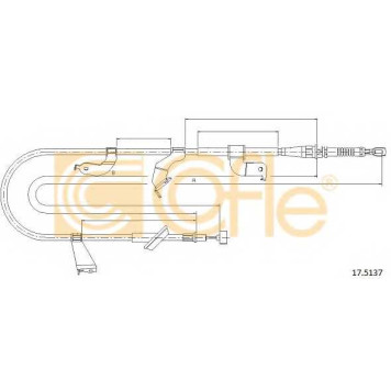 Трос стояночной тормозной системы COFLE 92.17.5137 / 17.5137