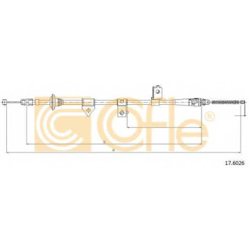 Трос стояночной тормозной системы COFLE 92.17.6026 / 17.6026