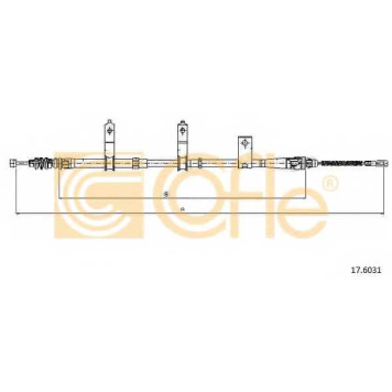 Трос стояночной тормозной системы COFLE 92.17.6031 / 17.6031