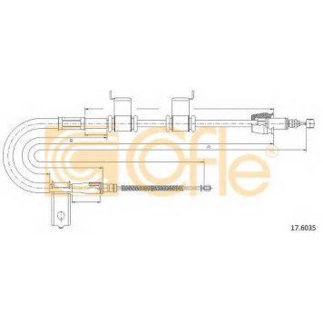 Трос стояночной тормозной системы COFLE 92.17.6035 / 17.6035