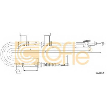 Трос стояночной тормозной системы COFLE 92.17.6052 / 17.6052