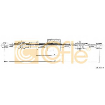 Трос управления сцеплением COFLE 92.18.2053 / 18.2053